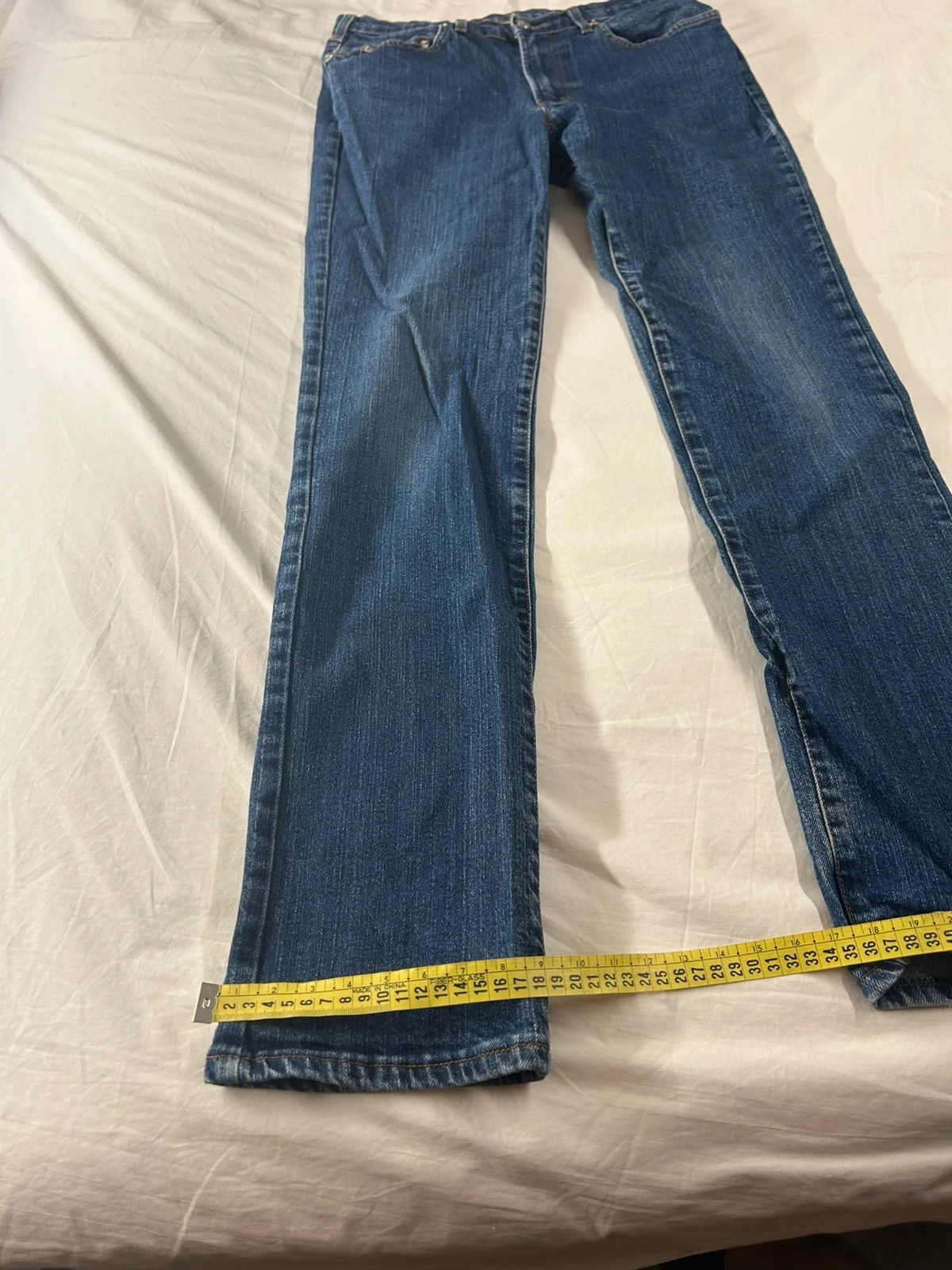 Navy blue straight cut jeans vintage retro y2k style – photo 6
